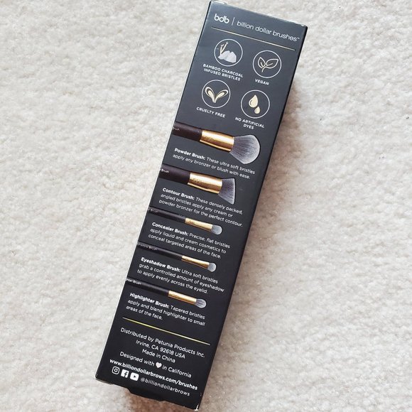 BDB 5 Piece Charcoal Brush Set - Picture 2 of 2